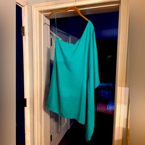 NWT Large Leaf Green Cupcakes and Cashmere one shoulder dress